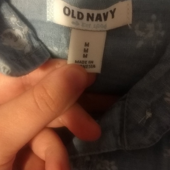 OLD NAVY DENIM DRESS FLORAL - Picture 2 of 2